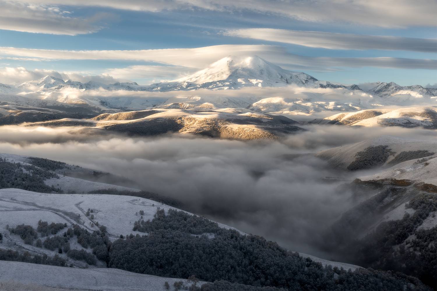 кавказ, кабардино-балкария, эльбрус, джилы-су, главный кавказский хребет, рассвет, харбас, горы, Телешов Александр