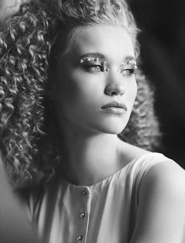 женский портрет, девушка, портрет, чб, черно-белое Аннаphoto preview