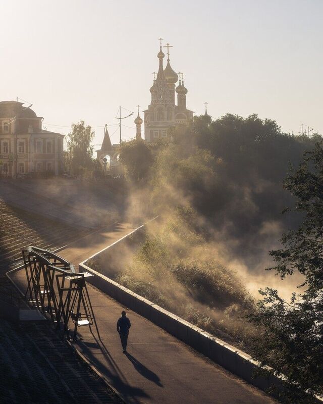 город, утро, рассвет, храм, стрит, городской пейзаж, путь К светуphoto preview