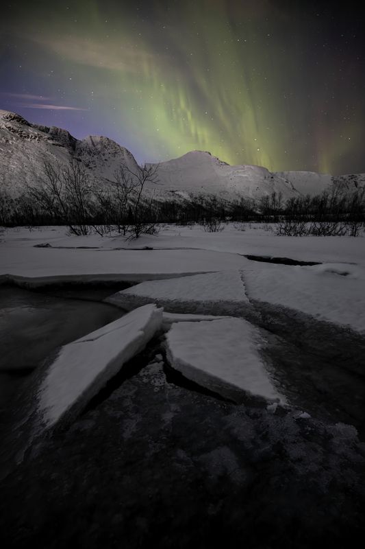 Россия, Кольский, северное сияние, russia, aurora, north, ice Где льды седыphoto preview