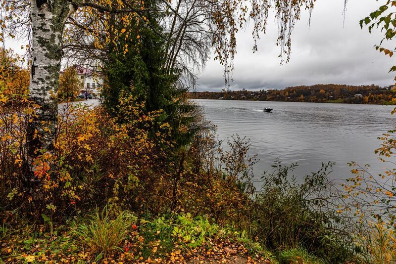 Волга, Плес, река, катер, осень,  photo preview