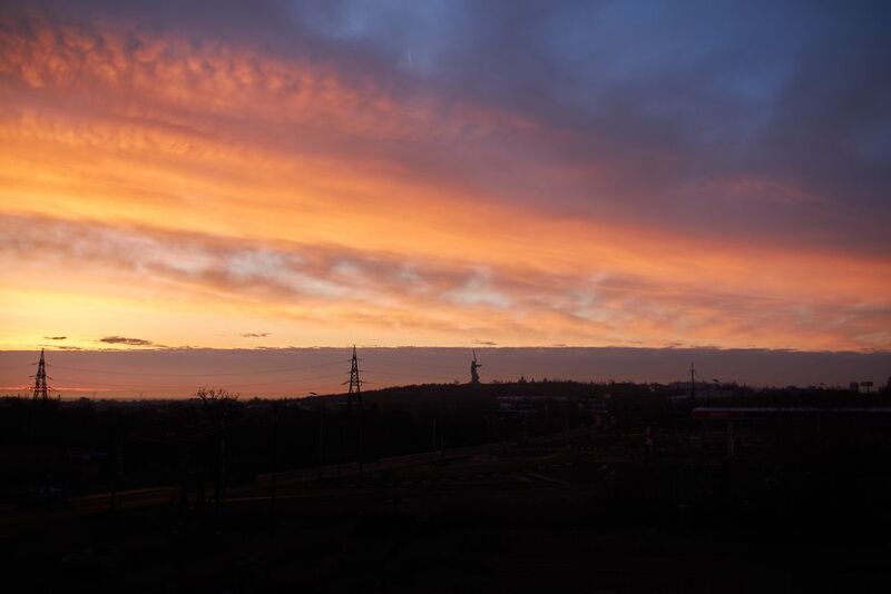 мамаев курган, рассвет, волгоград, Мамаев Курган. Рассветphoto preview
