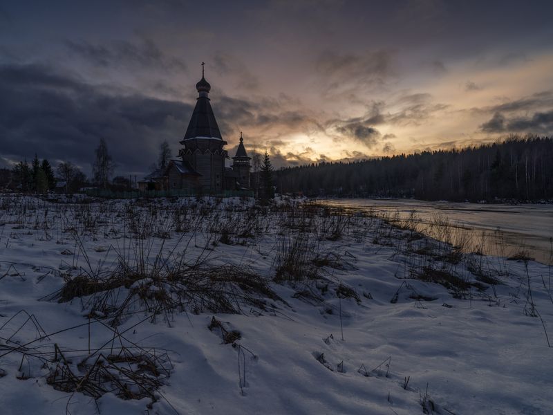согиницы, ленинградская область, вечер Непричёсанный бережок фото превью