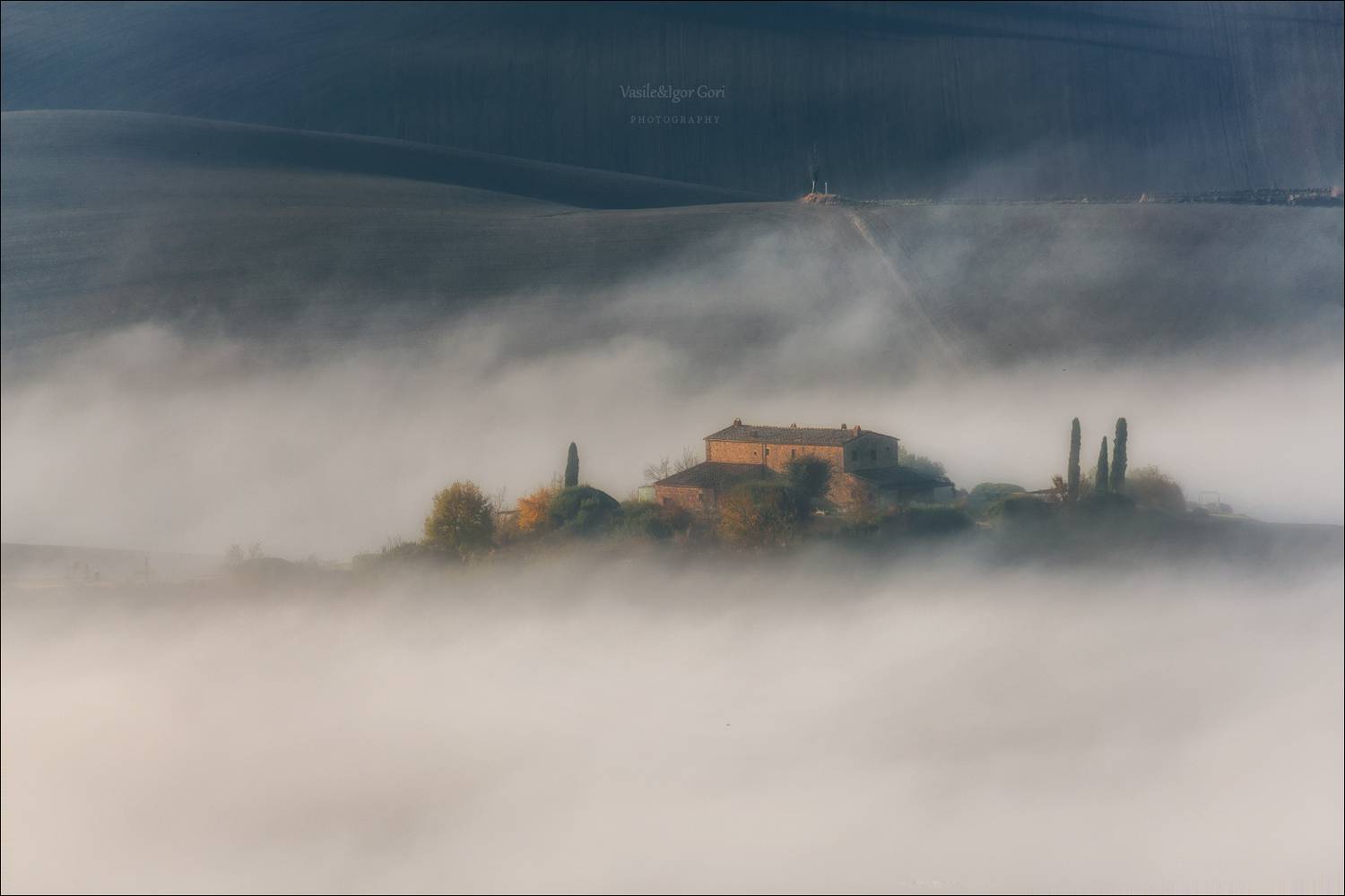 italy,san quirico d'orcia,italia,италия,тоскана,pienza,кипарис,toscana,осень,tuscany,cipressi,belvedere,пьенца,тени,туман, Гори Василий