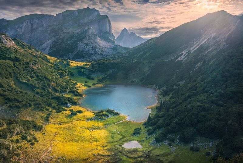 Landscape, tyrol, austria, mountains, sunset, photography, lake, alps Blue Eyephoto preview