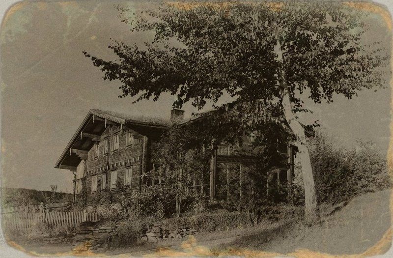 дом,горы,старое фото От самого порога, по заветному крыльцу... фото превью