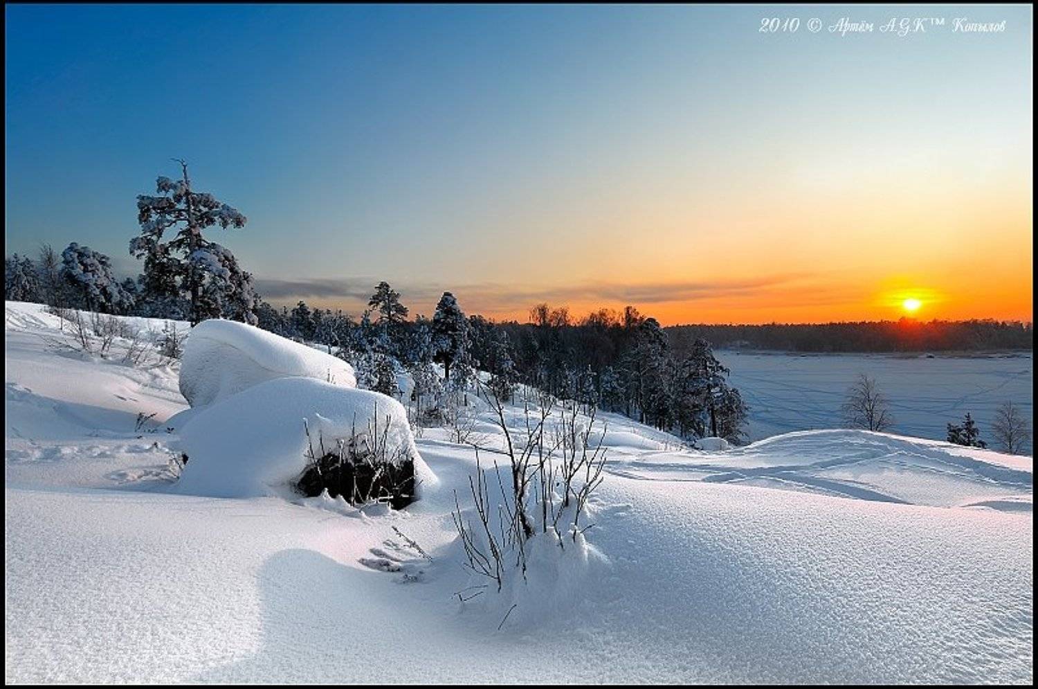 Lapland (День уходящий). Автор: Артём A.G.K™ Копылов suomi, lapland, finland, суоми, лапландия, финляндия, мороз, закат, Артём A.G.K™ Копылов