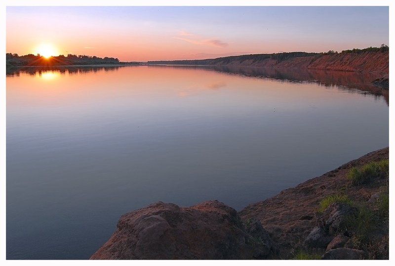 удмуртия,рыбалка,лето Закат на Вятке.photo preview