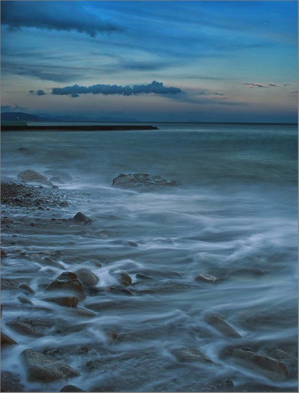 море, вечер, крым Зимний вечер в южных краяхphoto preview