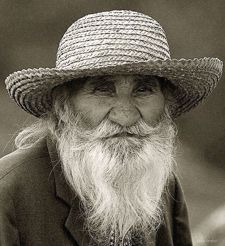 дед, борода, шляпа,  фото превью