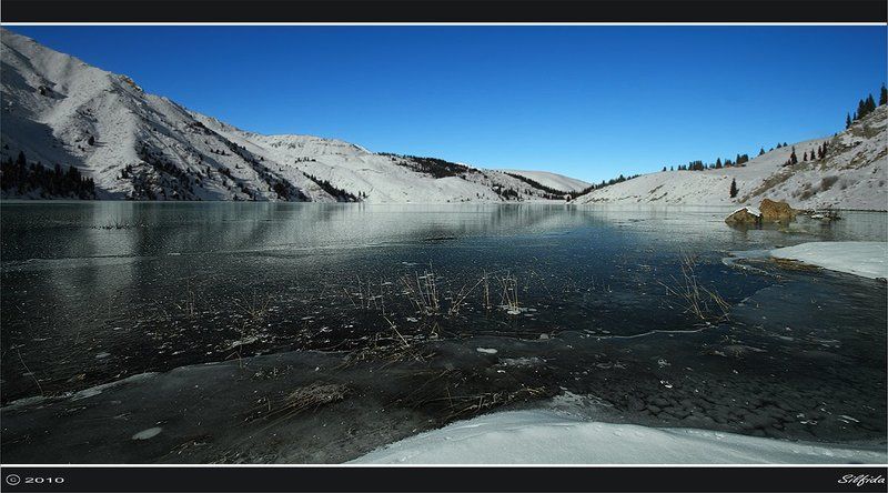озеро, лёд, зима Скованное льдом.photo preview