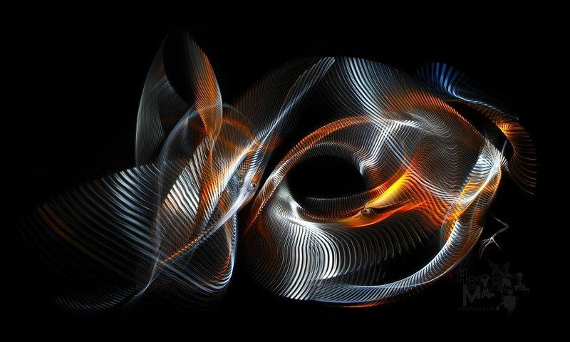 светографика, витые сдвиги, графика, портрет, история, сюжет, предметы Пернатая любовь..  (Светографика - Витые сдвиги 2009 )photo preview