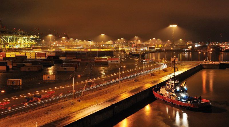 бремерхафен, порт, буксир, В  портуphoto preview