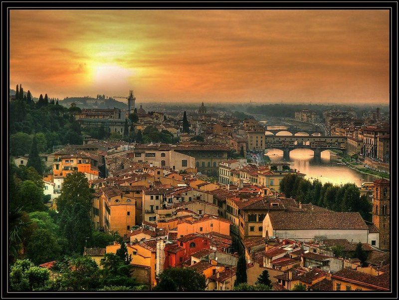 тосканские, вечера, , флоренция.... Вечерний город ..photo preview