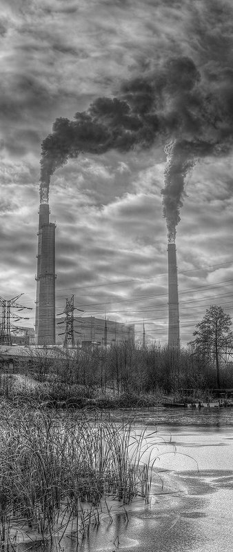 пейзаж, техногеная катастрофа, индустриальный мир Nuclear winterphoto preview