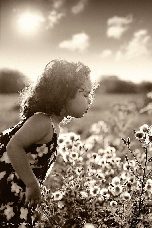 Девочка и чертополохphoto preview