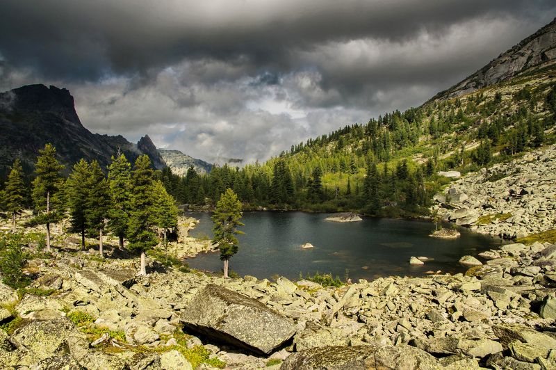 вечер на  озереphoto preview