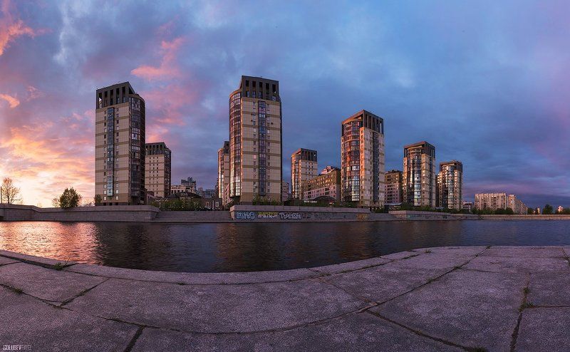 City, Embankment, Evening, River, Russia, Saint-petersburg, Sky, Spb, Sunset, Вечер, Город, Закат, Набережная, Небо, Петербург, Питер, Река, Россия, Спб Over the Basil\'s islandphoto preview