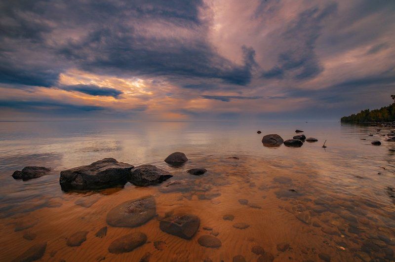 Онежское озеро, Рассвет Онего. Рассвет.photo preview