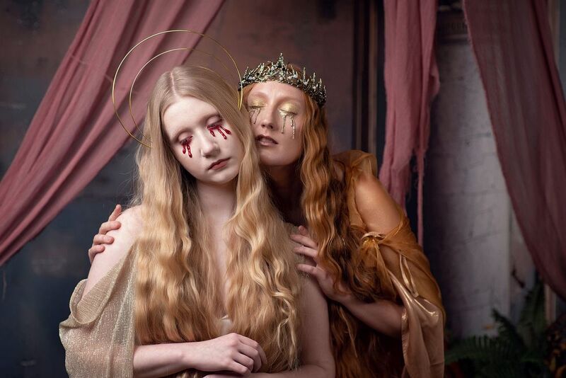 портрет, женский портрет, мадонна, статуя, миф, слезы, студия, грим Плачущие мадонны фото превью