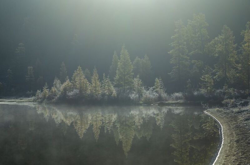 озеро Джека Лондона,магадан,озеро Невидимка,пояс Венеры Невидимка на рассветеphoto preview