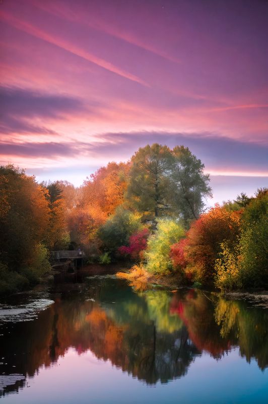пейзаж, landscape, nature, природа, осень, autumn, золотаяосень, goldatum, закат, sunset, пруд ***photo preview