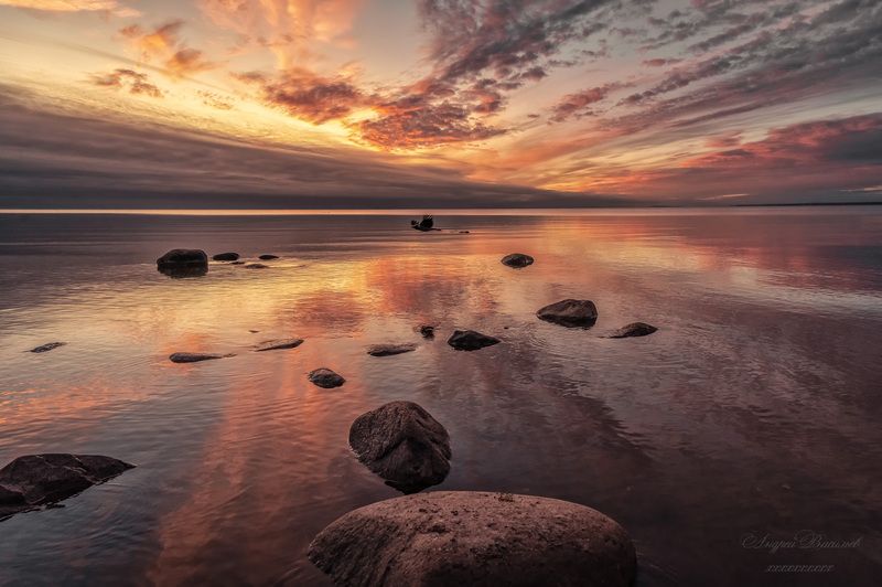 пейзаж, закат, Финский залив, Окрестности Сестрорецка Финский заливphoto preview