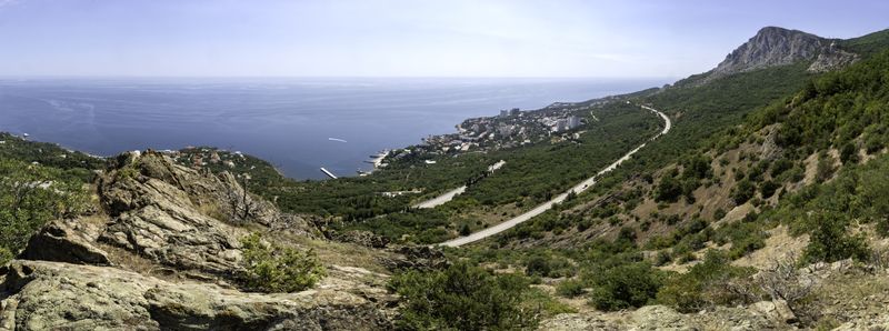 Россия, Крым, Олива, Южнобережное шоссе, ЮБК, Форос, Фороская церковь,  Крымский пейзажphoto preview