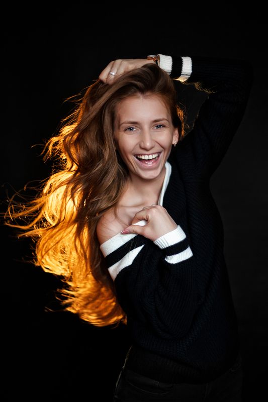 девушка, портрет, огонь, волосы Разожги огоньphoto preview