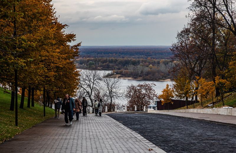 Нижний Новгород, Кремль, осень, Волга, город В кремле Нижнего Новгородаphoto preview