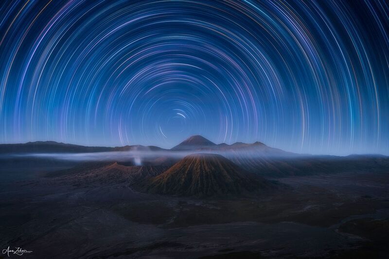 startrails Mount Bromo фото превью