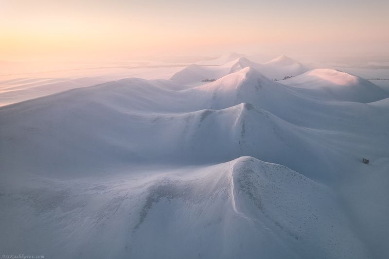оренбуржье, зима, долгие горы, урал, степь, степной пейзаж, оренбургская область, карамурунтау Долгие горы фото превью