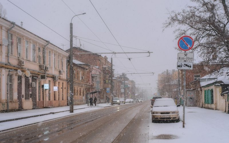 rostov, snowfall, old, city, winter, frozen, weather, Ростов на Дону.photo preview