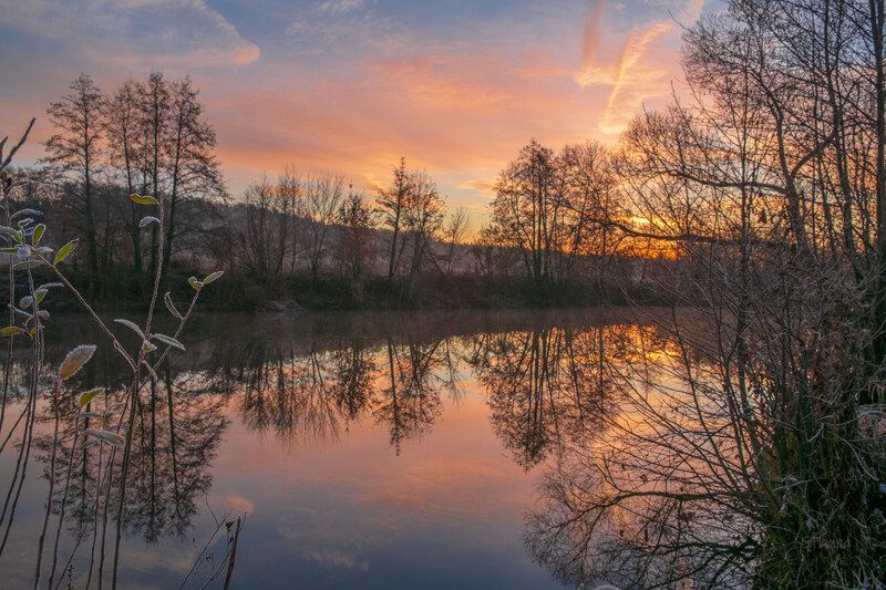 ноябрь озеро рассвет облака отражение природа пейзаж После ночи.photo preview