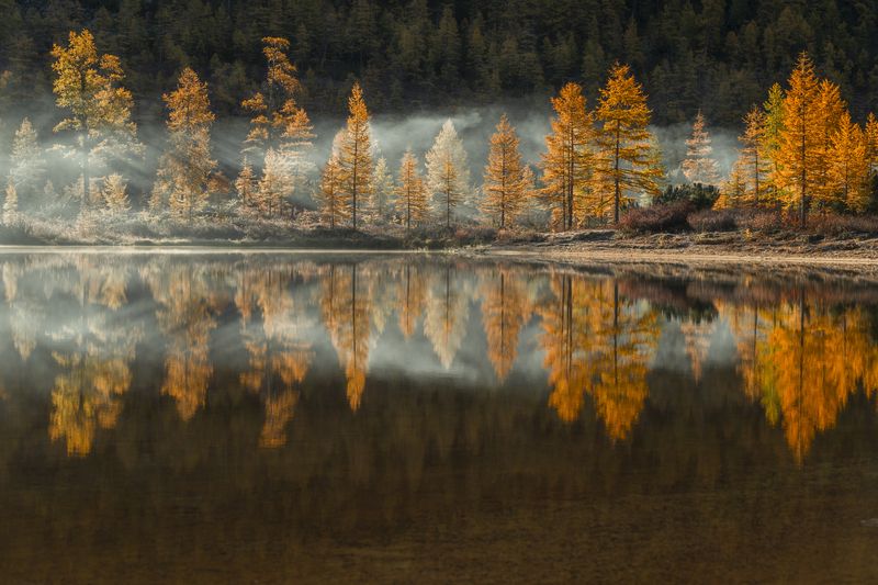 колыма,озеро невидимка,озеро джека лондона,осень,рассвет Колымское утро.photo preview