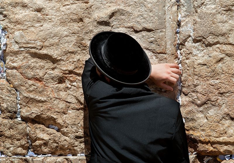 иерусалим, западная стена храма, стена плача, молящийся Молитваphoto preview