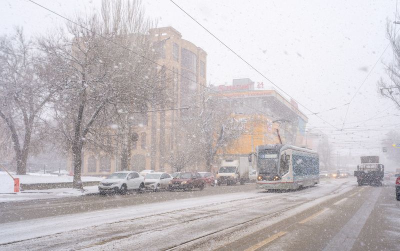 rostov, snowfall, old, city, winter, frozen, weather, tram, newyear, Ростов на Дону.photo preview