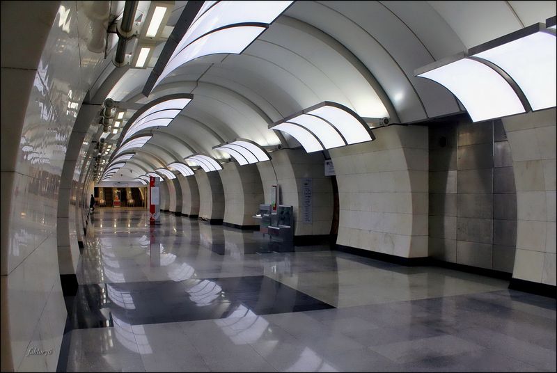 метро, москва, архитектура, транспорт, город, подземка станция метро Бутырская. Москваphoto preview