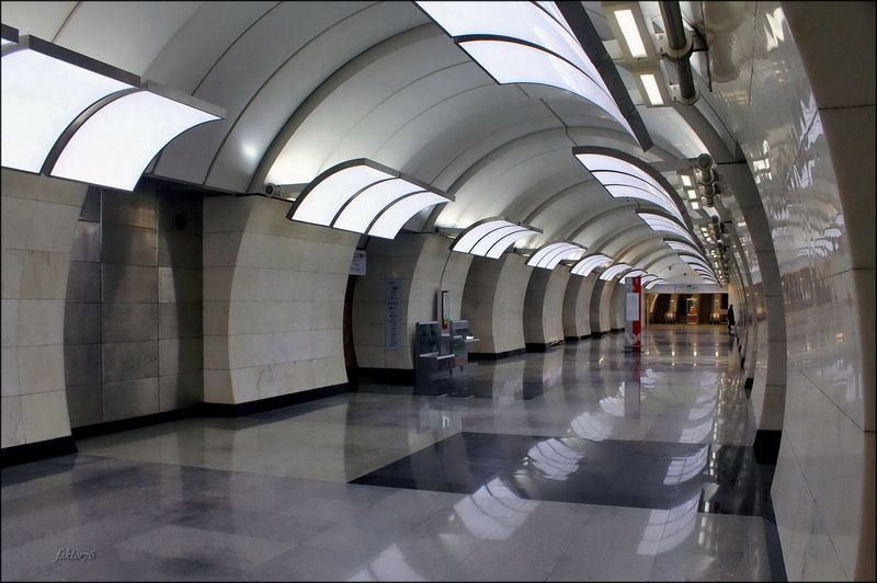 метро, москва, архитектура, транспорт, город, подземка станция метро Бутырская. Москваphoto preview