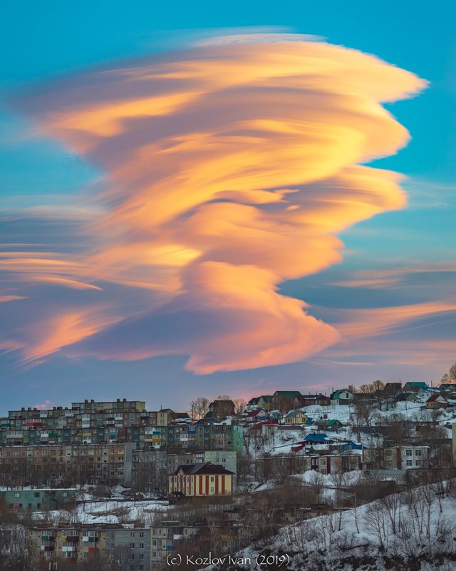 камчатка, закат, облака, зима подарки от небесной канцелярииphoto preview