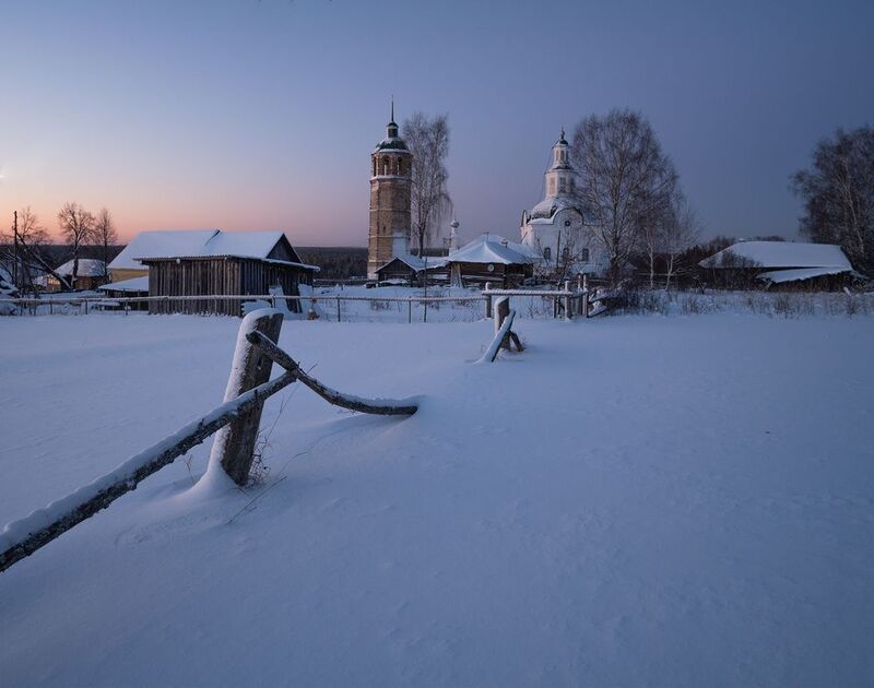 Холодный вечер в Сырьянахphoto preview