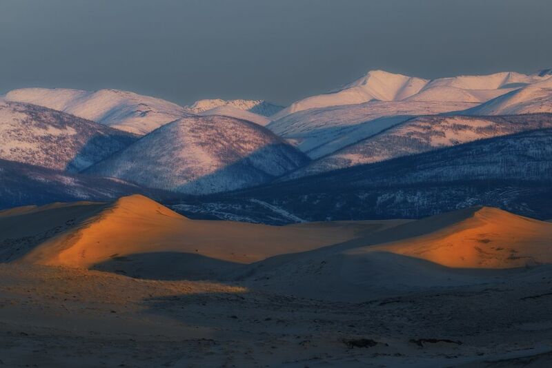 забайкальский_край чарские_пески чара пустыня закат чарская_пустыня Время длинных тенейphoto preview