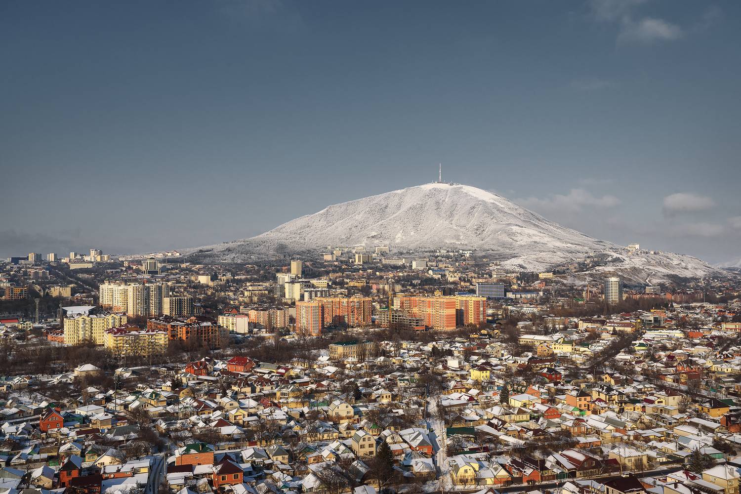 кавказ, кмв, кавказские минеральные воды, горы, зима, машук, пятигорск, город под горой,  зимний город, Zakharov Armen