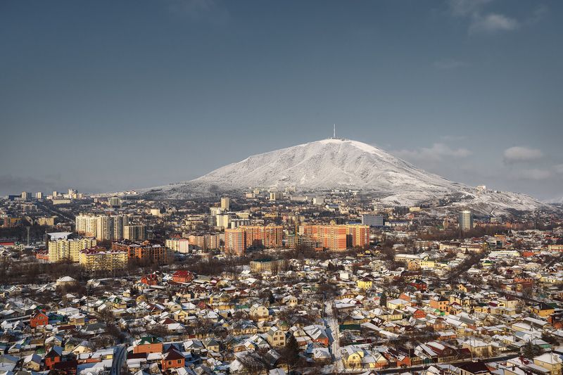 кавказ, кмв, кавказские минеральные воды, горы, зима, машук, пятигорск, город под горой,  зимний город Город под горойphoto preview