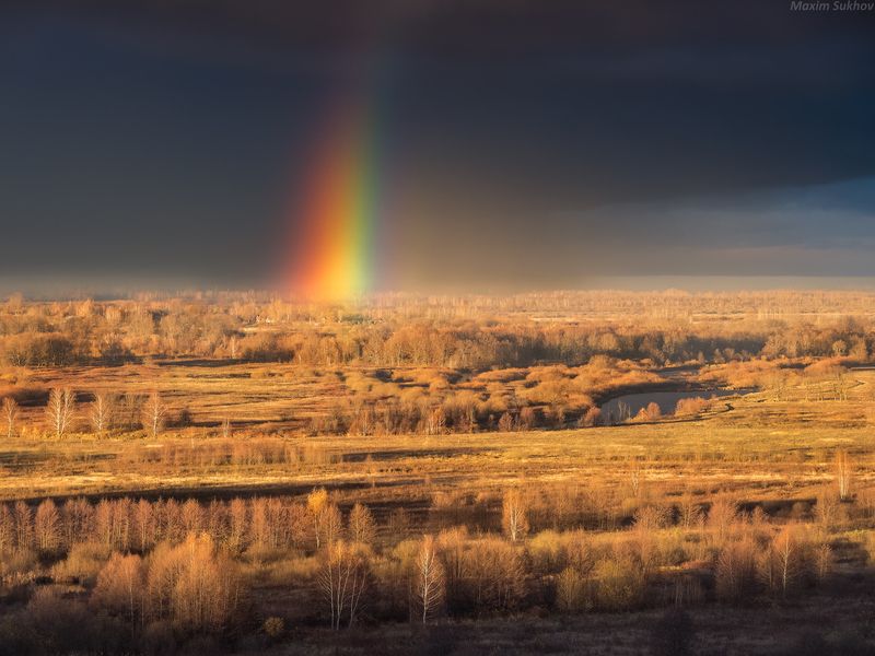 Радуга, осень, Клязьма, Вязники Радуга над заречьемphoto preview