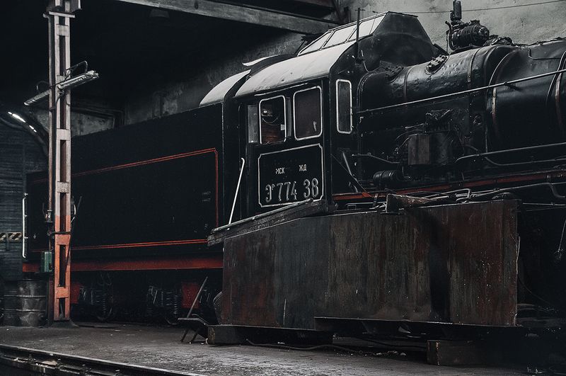паровоз, эр 774-38, депо, тишина Тишинаphoto preview