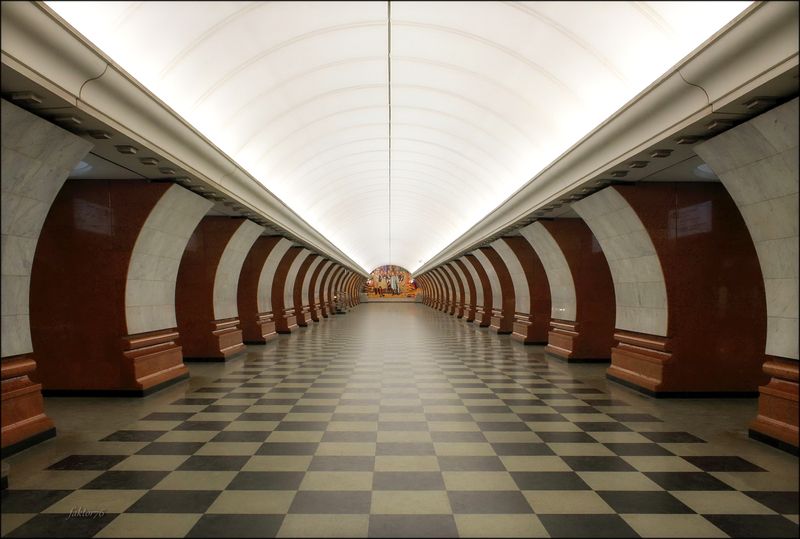 метро, москва, архитектура, транспорт, город, подземка станция метро Парк Победы Москваphoto preview