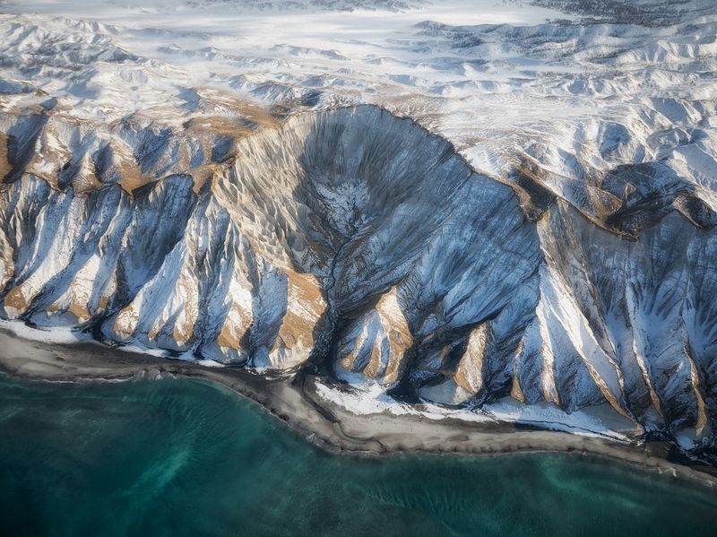 Итуруп Зима Белые скалы Итуруп Курилы Дальний восток Сахалин  ****photo preview