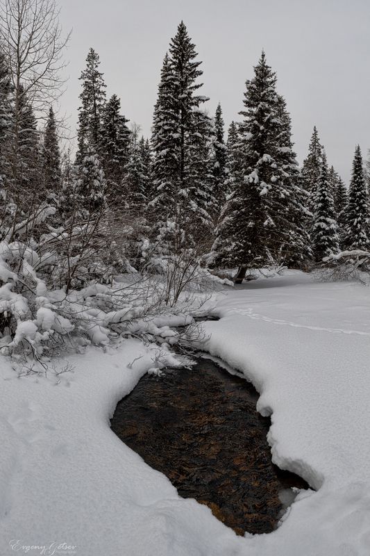 пейзаж, тайга, река, таганай, тесьма Проталинаphoto preview