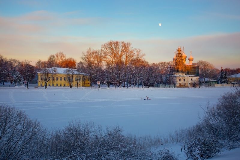 вологда, зима, река, храм, церковь Зимняя Вологдаphoto preview